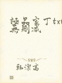 极品家丁txt无删减