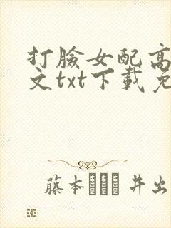 打脸女配高攀全文txt下载免费