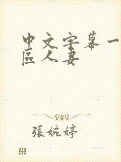 中文字幕一区二区人妻