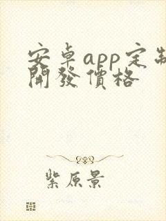 安卓app定制开发价格