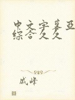 中文字幕亚洲,综合久久