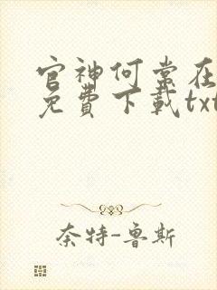 官神何常在小说免费下载txt封面