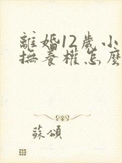 离婚12岁小孩抚养权怎么判定