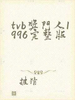 tvb奖门人1996完整版封面