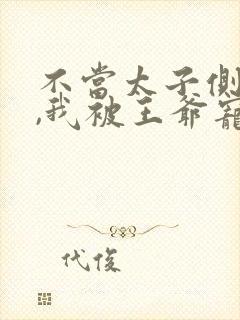 不当太子侧妃后,我被王爷宠成宝在线观看