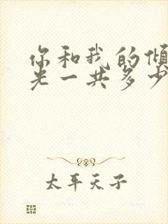 你和我的倾城时光一共多少集封面