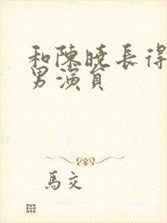 和陈晓长得像的男演员