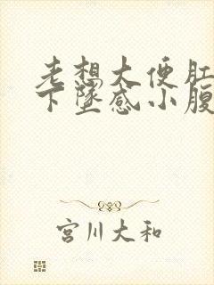 老想大便肛门有下坠感小腹胀痛