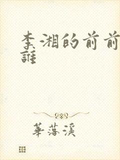 李湘的前前夫是谁