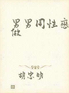 男男同性恋怎么做