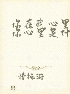 你在我心里我在你心里是什么歌封面