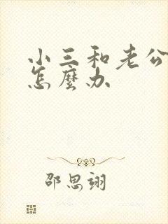 小三和老公没断怎么办