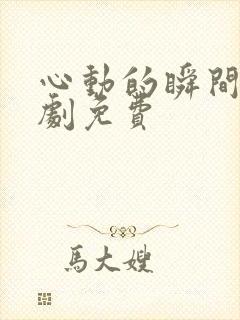 心动的瞬间电视剧免费封面