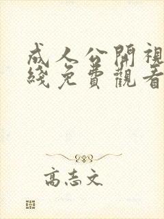 成人公开视频在线免费观看