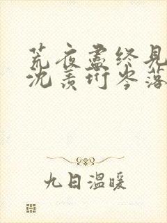 荒夜尽终见云霞沈羡珩岑落免费阅读