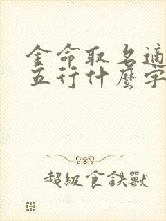 金命取名适合用五行什么字