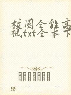 校园全能高手季枫txt全本下载