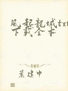 风起龙城txt下载全本