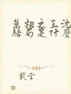 万相之王沈金霄结局是什么封面