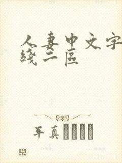 人妻中文字幕在线二区