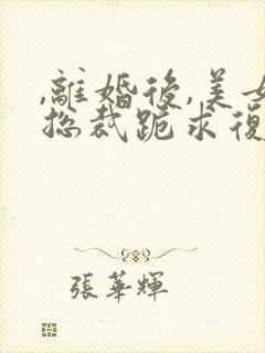 ,离婚后,美女总裁跪求复婚封面