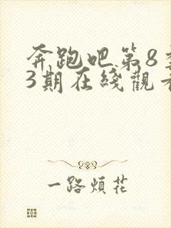 奔跑吧第8季第3期在线观看免费封面