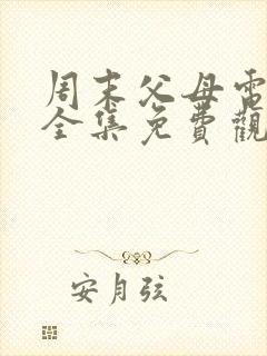 周末父母电视剧全集免费观看下载