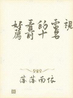 好看的电视剧推荐前十名