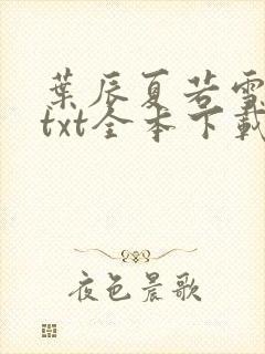 叶辰夏若雪孙怡txt全本下载