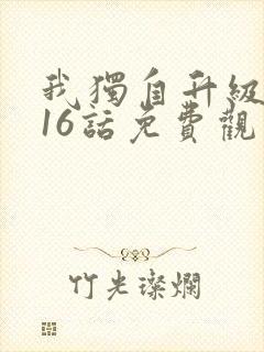 我独自升级漫画16话免费观看