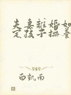 夫妻离婚如何判定孩子抚养权