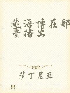 藏海传在那个平台播出