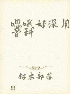 嗯哦好深用力插骨科封面