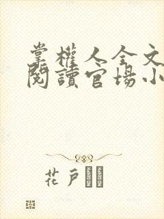 掌权人全文免费阅读官场小说