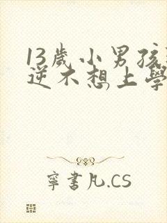 13岁小男孩叛逆不想上学怎么办