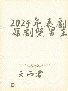 2024年泰剧腐剧双男主封面