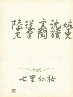 陆从寒沈婉全文免费阅读更新时间封面