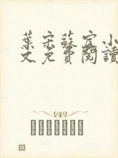 叶宋苏宸小说全文免费阅读