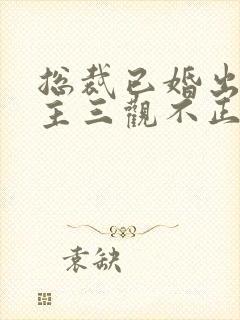 总裁已婚出轨女主三观不正