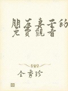 朋友妻子的安慰免费观看封面