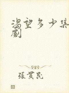 渴望多少集电视剧封面