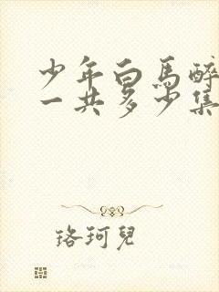 少年白马醉春风一共多少集?