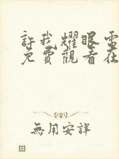 许我耀眼电视剧免费观看在线完整