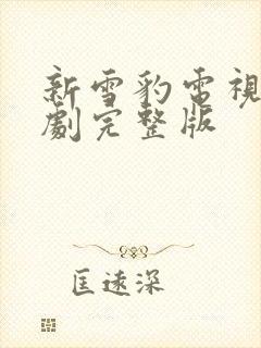 新雪豹电视连续剧完整版