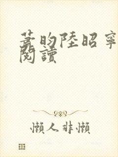 萧昀陆昭宁全文阅读