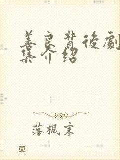 善良背后剧情分集介绍