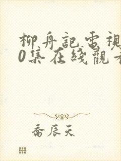 柳舟记电视剧40集在线观看免费高清