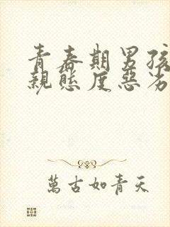 青春期男孩对母亲态度恶劣