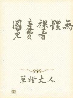 国产裸体无遮挡免费看