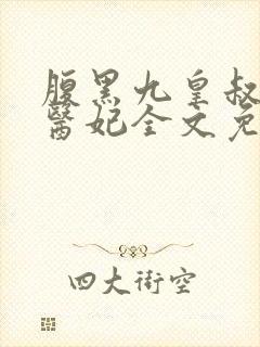 腹黑九皇叔惊世医妃全文免费阅读封面